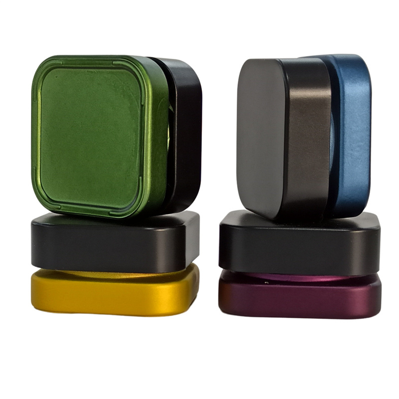5ml 7ml Thick Glass Square Qube Containers with Black Child Resistant Lids Concentrate Jars for Oil, Lip Balm, Wax, Cosmetics