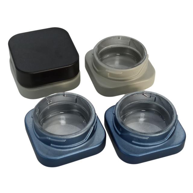 Qube 5ML Square Premium Glass Concentrate Jar Clear Glass jar with Child Safe Lid