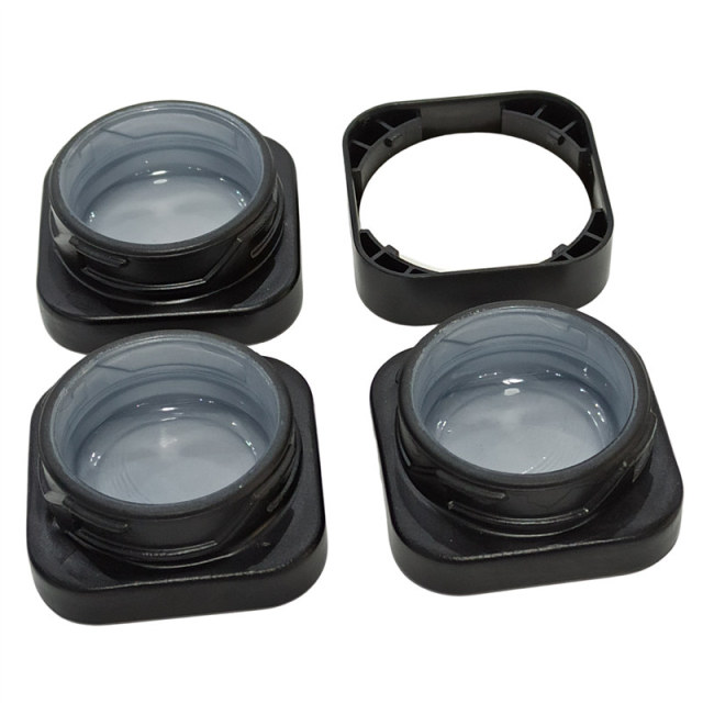 5ml Glass Wax Frosted Color Square Qube Wax Concentrate Containers