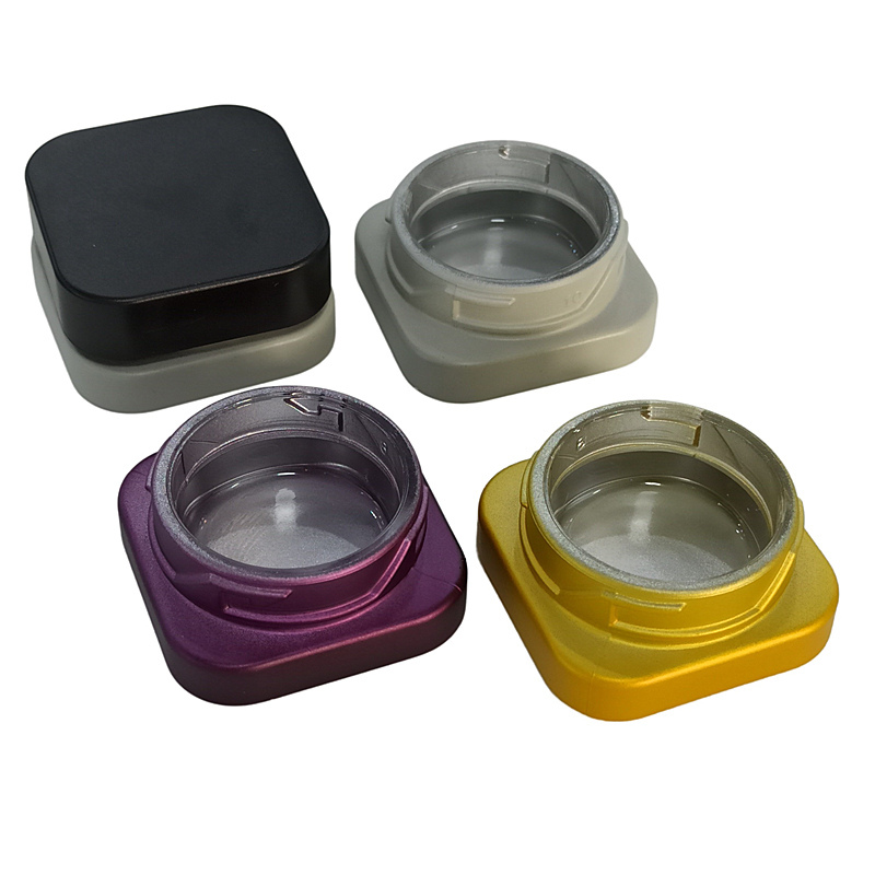 child proof square qube 5ml 9ml glass cosmetics jar with lid