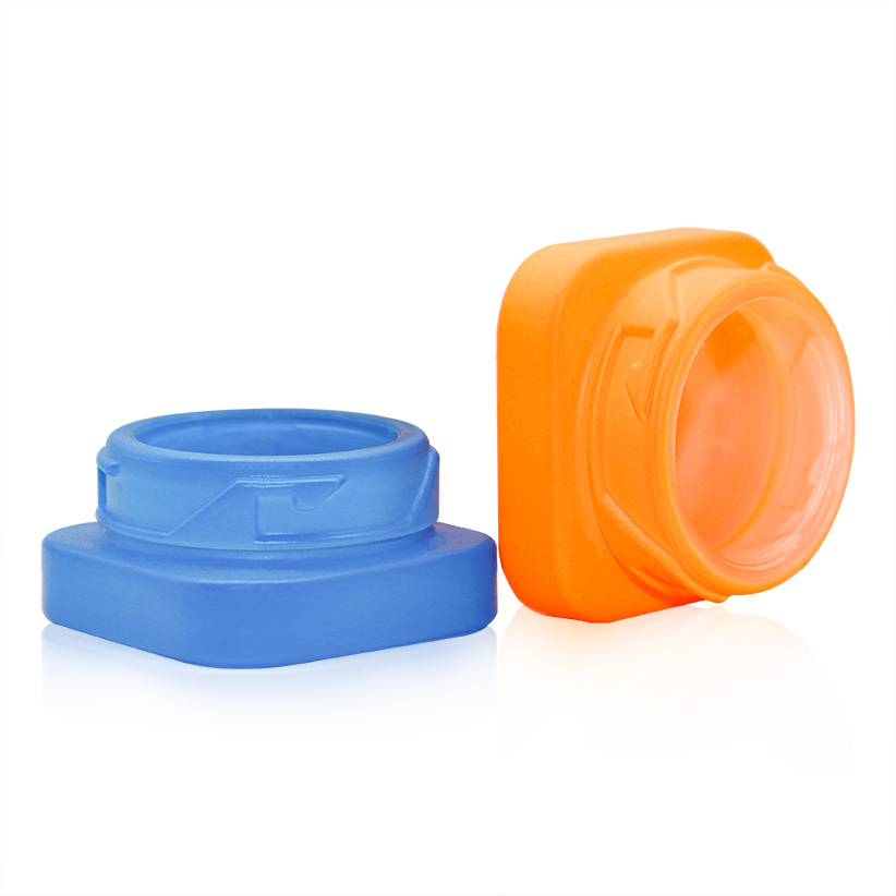 SAMPLE of Qube 9mL Square Glass Concentrate Jar - Clear, Opaque Black, or Opaque White Child Resistant