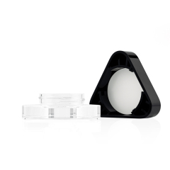 TriQube 9mL Triangle Glass Concentrate Jar - Clear, Opaque Black, or Opaque White Child Resistant