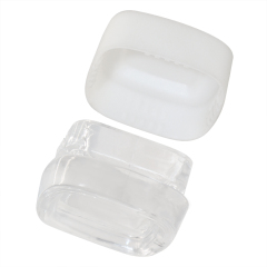 7ml Clear and Opal & Black Calyx Concentrate jar container