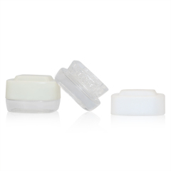 7ml Clear and Opal & Black Calyx Concentrate jar container