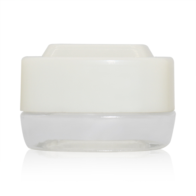 7ml Clear and Opal & Black Calyx Concentrate jar container