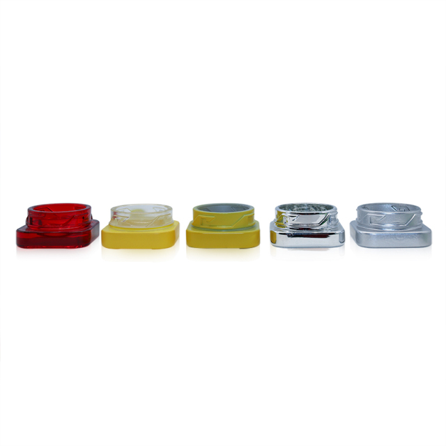 7mL Square Glass Jar Concentrate with Child Proof Cube Lid Container Cosmetic Oil Wax Storage