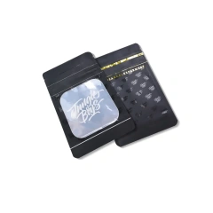 Custom printed shape Mylar ziplock bags 3.5g 7g 14g 28g smell proof child resistant bag recyclable die cut bags with logo