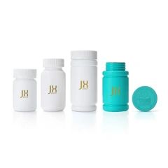 Custom pill bottle packaging empty white pills container medicine capsule plastic bottle with child safety cap
