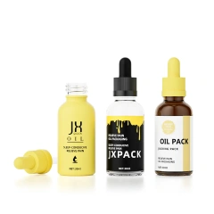 Empty essential oil bottle purple flat shoulder 30ml glass bottle dropper