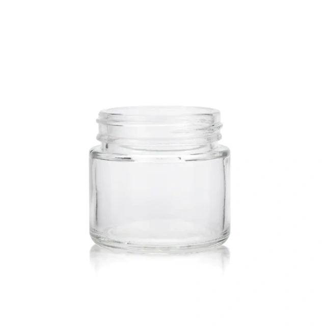 Wholesale Empty Clear candle jar food storage containers clear round leak proof airtight cookies glass jars with plastic lids