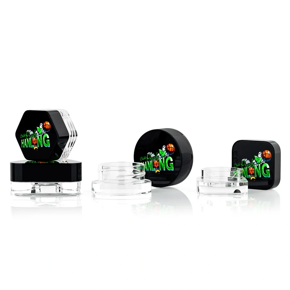 1oz 2oz 3oz Smell Proof Child Resistant Concentrate Container Stash Storage 3.5g Flower Glass Jar With Child Resistant CRC Cap