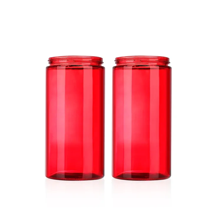 Red bottle kitchen flower tea spices cookie jar pet storage container air tight glass storage dried herbs stash jar