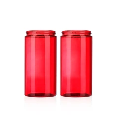 Red bottle kitchen flower tea spices cookie jar pet storage container air tight glass storage dried herbs stash jar