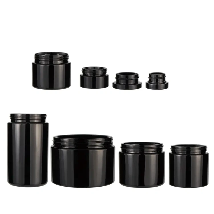Custom printed 3g 5g 7g UV resistance black glass crc concentrate container child proof jar concentrate packaging glass jar