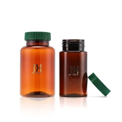 100cc 150cc 175cc 230cc 250cc 300cc 400cc PET plastic bottle wide mouth amber white pill bottles medical with lid