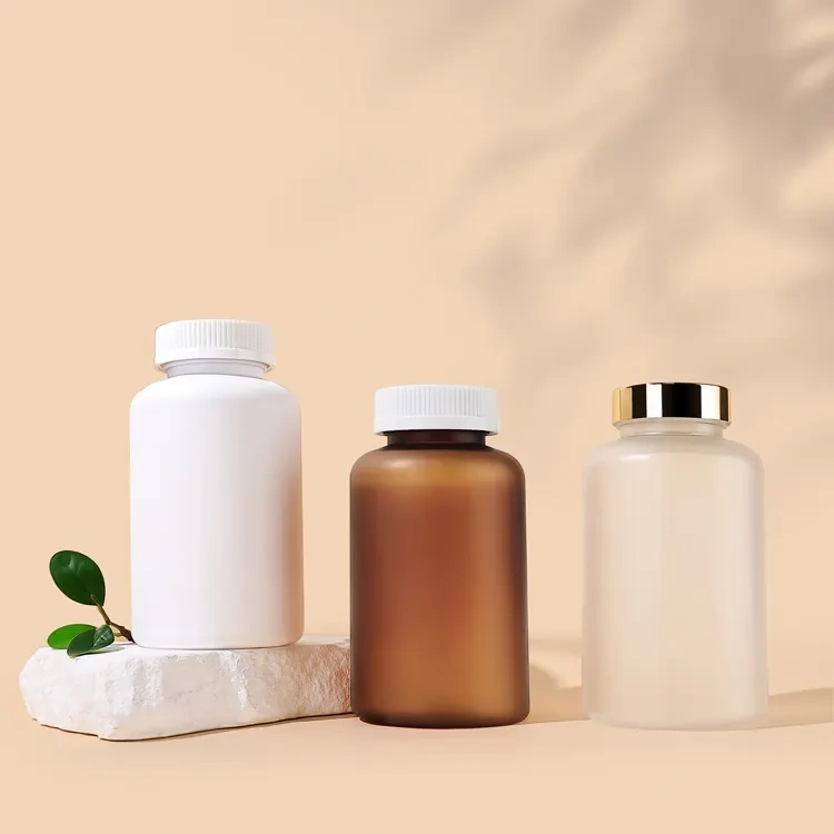 Amber Brown Glass Medicine Glass Bottle Wholesale Custom Screen Printing Child Safety Child Proof Pill Bottles With Label