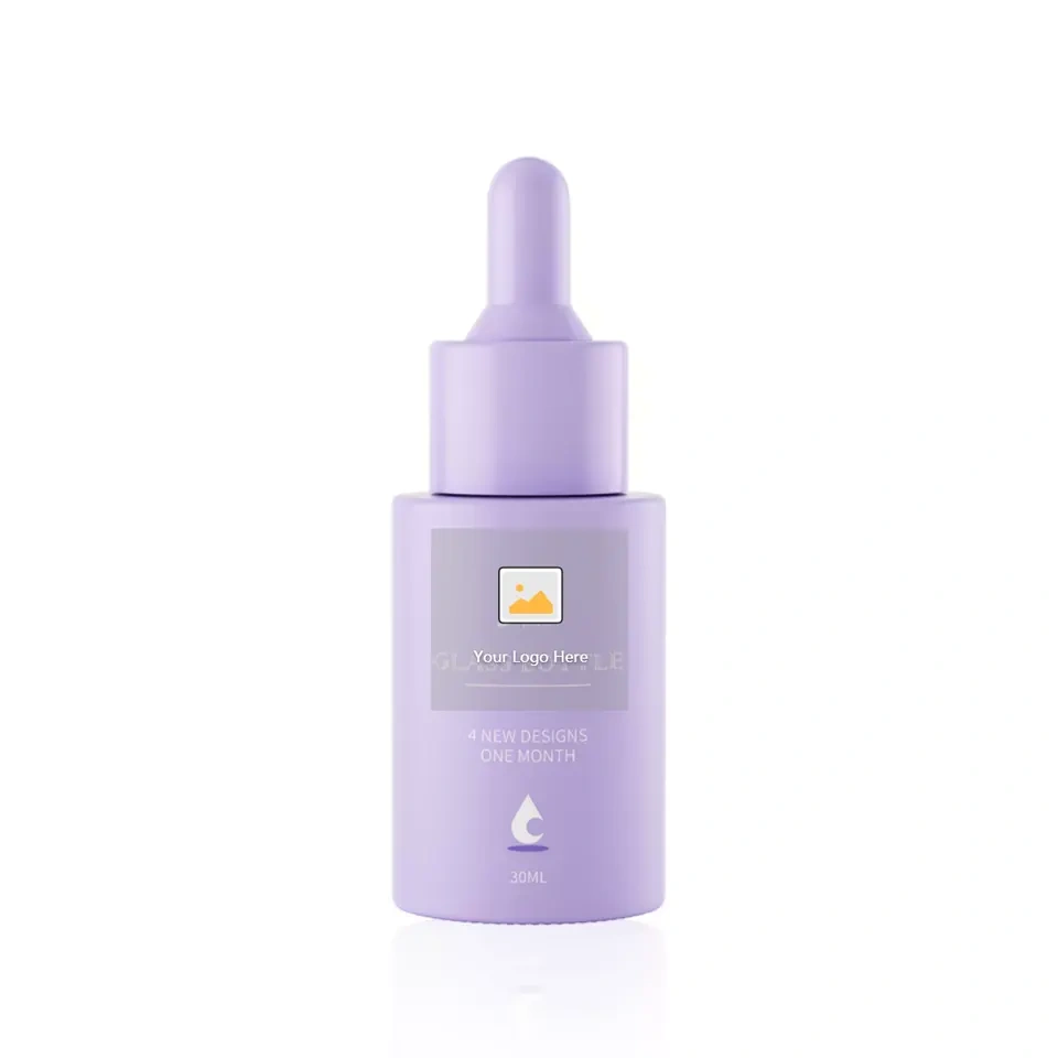 Child Resistant Luxury Round Custom Logo Electroplating Glass Bottle For Essential Oil Dropper Bottles With Screen Printing