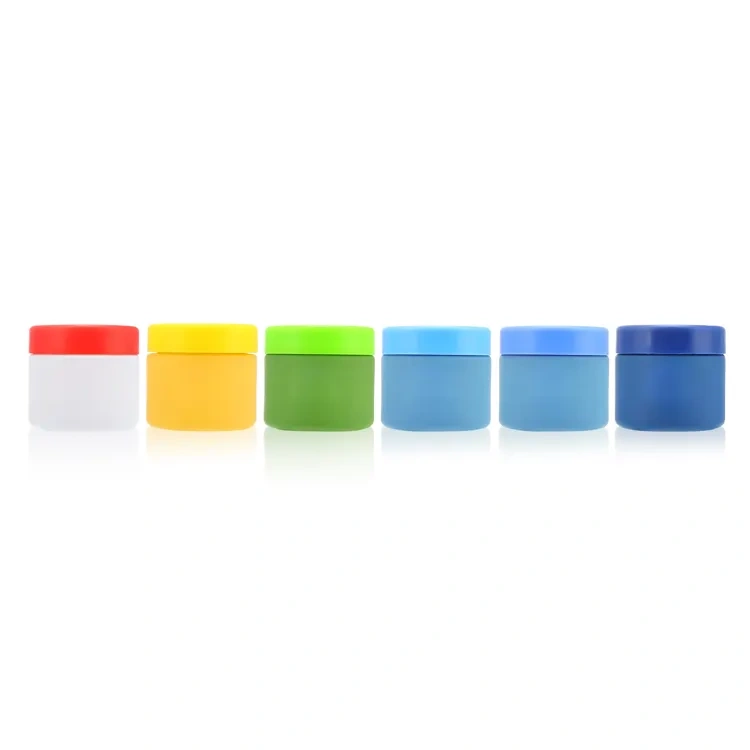 Hot sale custom 35 gram flower packaging glass jar smell proof storage container 35 child proof bottle with window