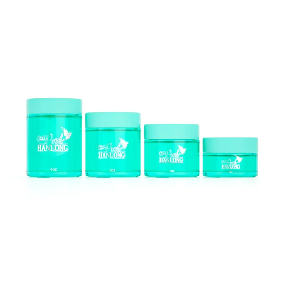 1oz 2oz 3oz 4oz customize glass jars smell proof container child resistant cap colored frosted glass jar