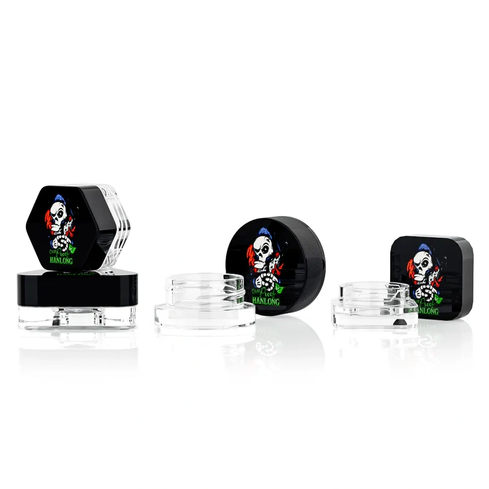 1oz 2oz 3oz Smell Proof Child Resistant Concentrate Container Stash Storage 3.5g Flower Glass Jar With Child Resistant CRC Cap