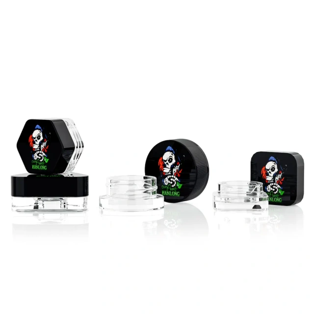 1oz 2oz 3oz Smell Proof Child Resistant Concentrate Container Stash Storage 3.5g Flower Glass Jar With Child Resistant CRC Cap