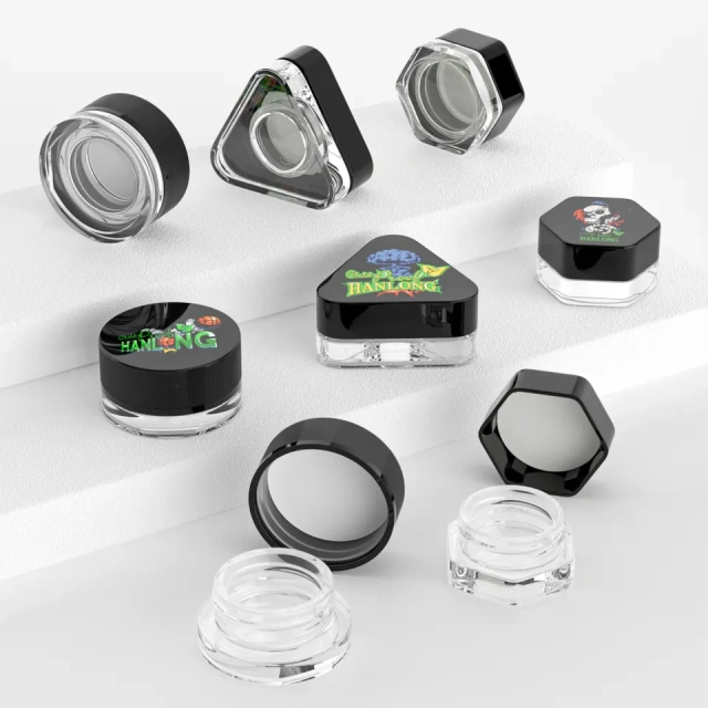 Custom 3ml 5ml 7ml 9ml Child Proof Concentrate Container Jar Wholesale Clear Empty Eye Cream Cosmetic Concentrate Jar With Lid