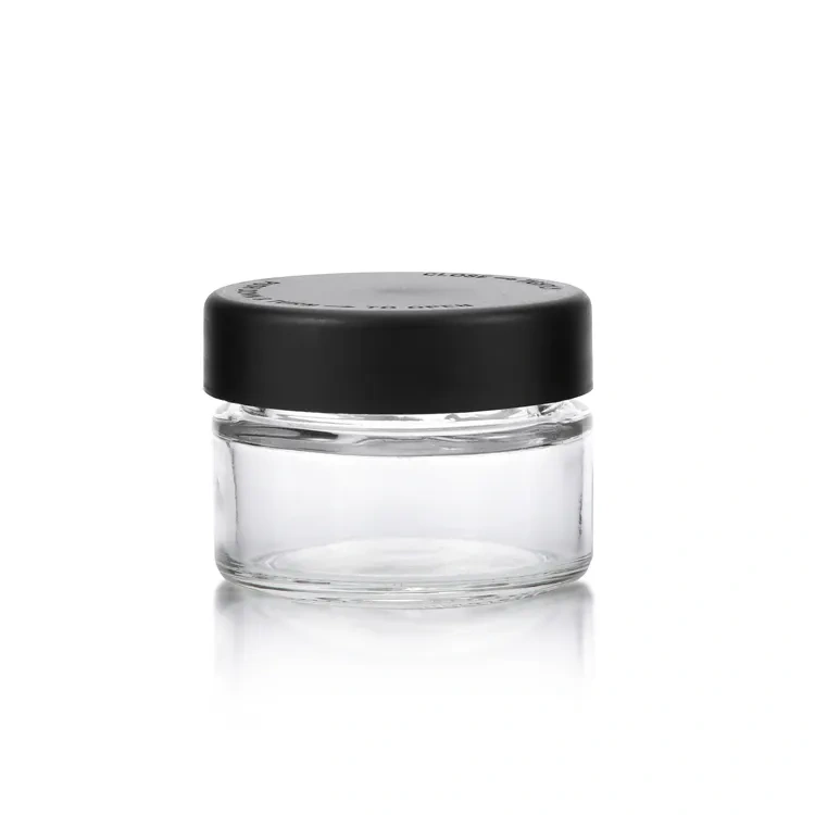 Wholesale Empty Clear candle jar food storage containers clear round leak proof airtight cookies glass jars with plastic lids
