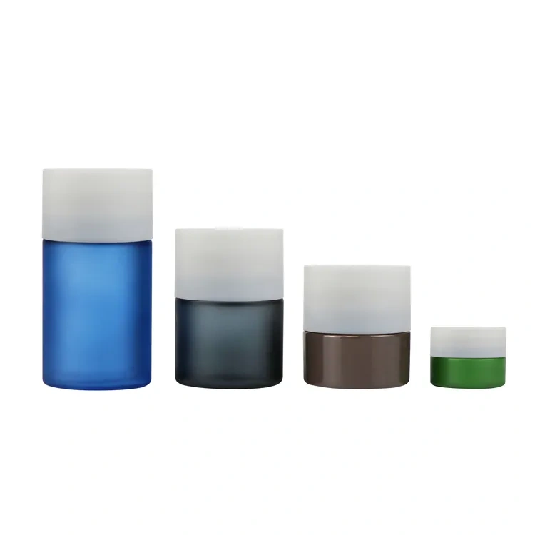 Latest customized child resistant glass jar embossed glass candle jar glass jar with CRC cap
