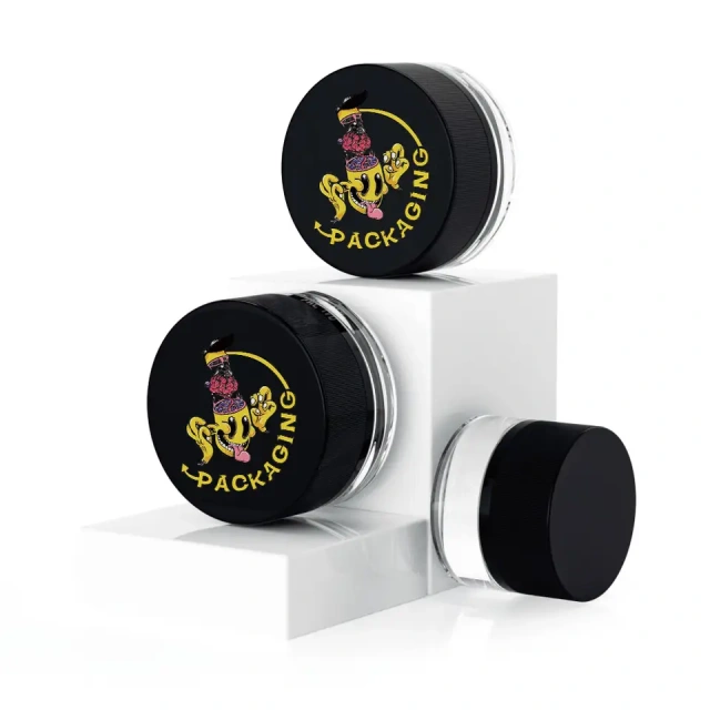 Child Proof Wide Mouth Glass Balm Jars CR Concentrate Oil Glass Containers CR 3ml 5ml 7ml 9ml Glass Containers