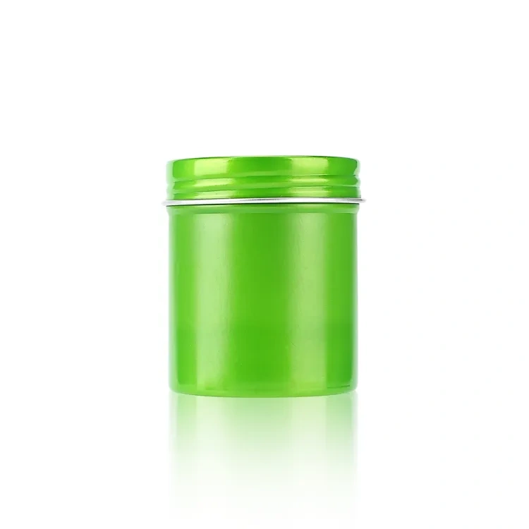 Wholesale empty aluminum metal jar storage container tin can cosmetic cream candle jar with aluminum lid