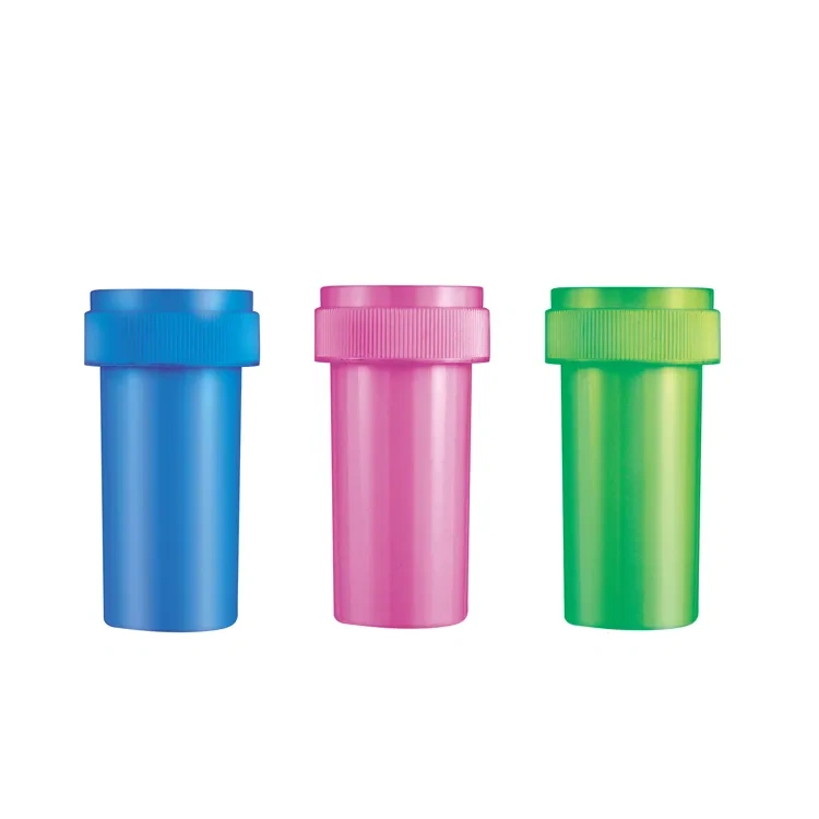 Custom 13 19 30 60 90 120 Dram Round Shaped Plastic Tube Child Resistant Container Tube With Childproof Screw Cap