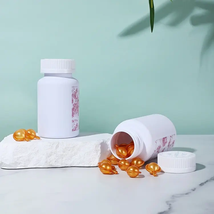 250ml Wide Mouth custom empty medicine pill plastic bottle with screw cap capsule bottles with Child Resistance Cap