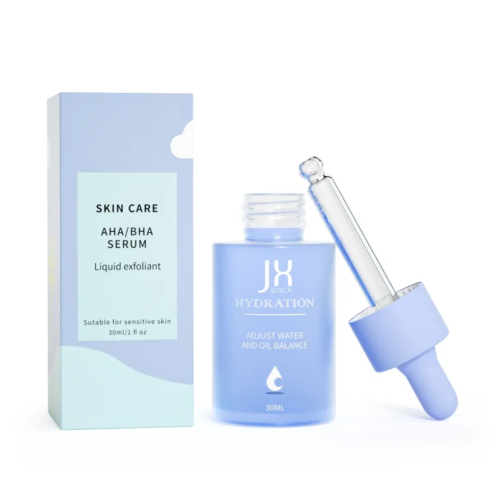 2023 Hot Sale Free Sample 1oz Cosmetic Skin Care Essential Oil Bottle 30ml Empty Frosted Purple Glass Dropper Bottle