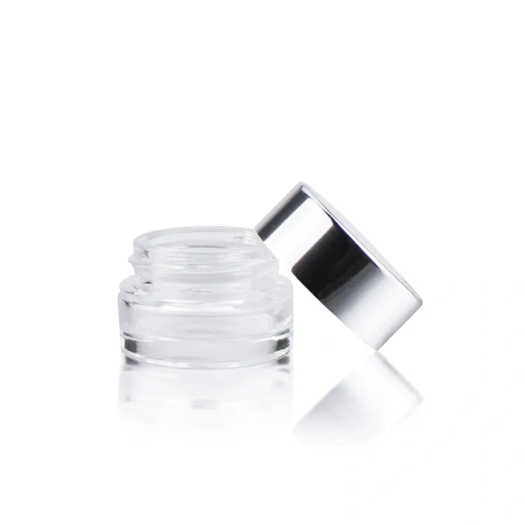 Custom Logo 3ml 5ml 7ml 9ml Cr Round Lid Medicine Concentrate Child Resistant Glass Container Jars Small Glass Jar