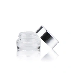 Custom Logo 3ml 5ml 7ml 9ml Cr Round Lid Medicine Concentrate Child Resistant Glass Container Jars Small Glass Jar