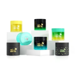 Custom frosted glass eight jar child proof glass jars 1 grams 3.5 grams flower smell proof square glass jar