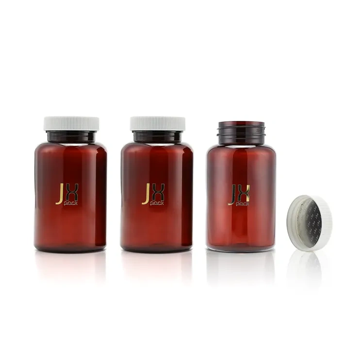 100cc 150cc 175cc 230cc 250cc 300cc 400cc PET plastic bottle wide mouth amber white pill bottles medical with lid