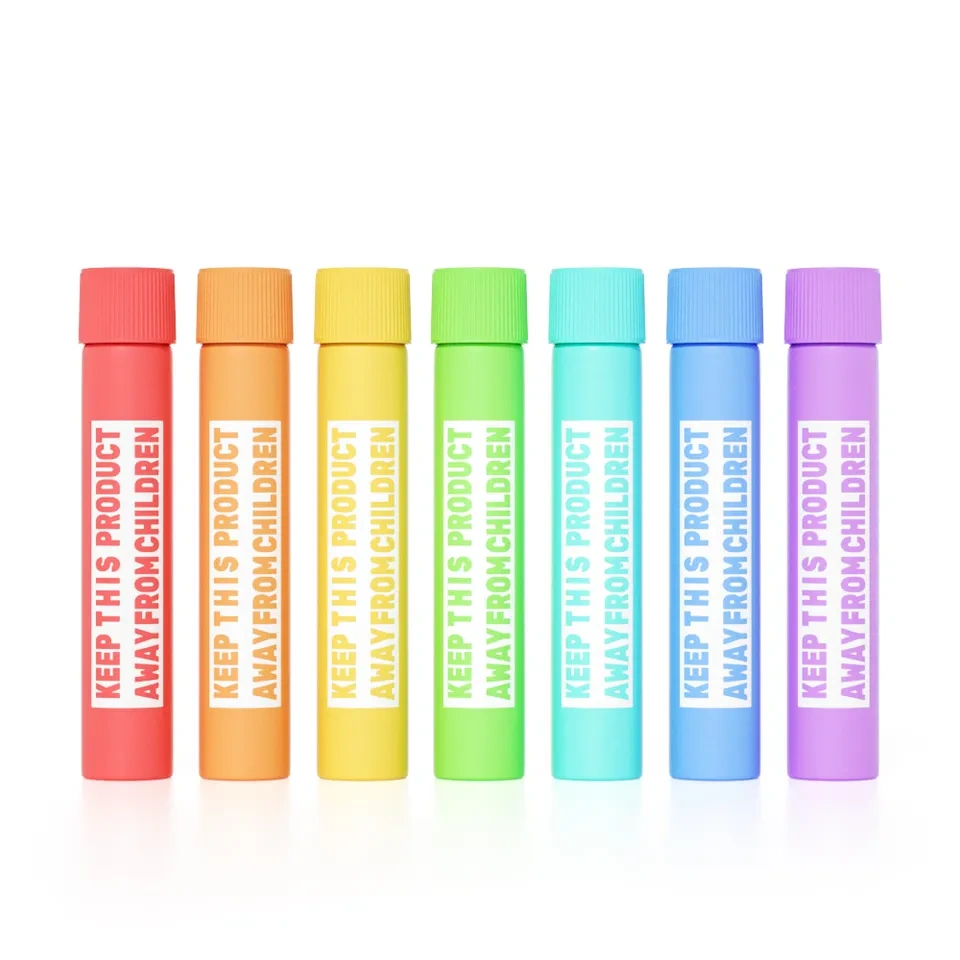 King Size 120mm 125mm Glass Child Proof Tube Customized Label Stickers Pre Tube Container Glass Tube