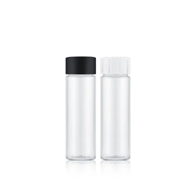 Wholesale 120mm pre glass tube packaging transparent round bottom glass test tube glass Vials with child proof cap