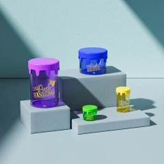 5ml 10ml 50ml 100ml custom logo transparent concentrate jar silicone smell proof jar wax storage glass bottle