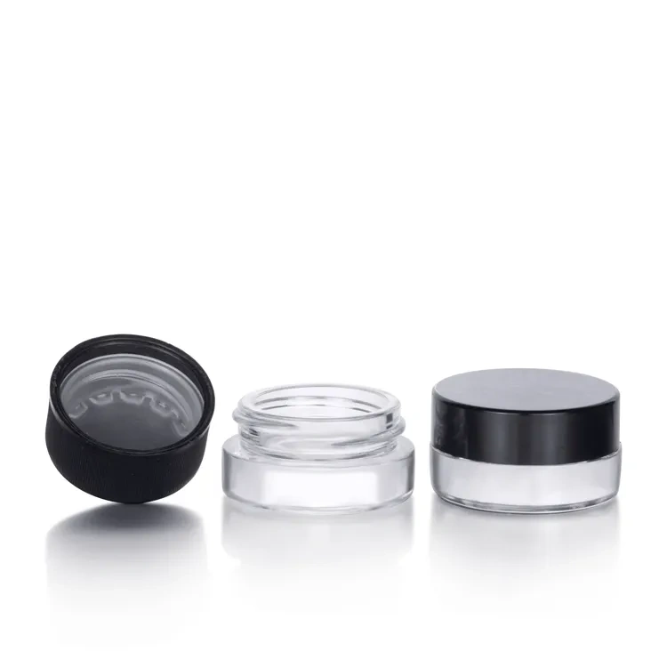 Wholesale 3ml 5ml 7ml 9ml screw cap storage small jar child proof resistant glass cream packaging jar