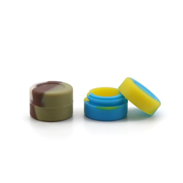 Non-stick child resistant silicone containers oil storage little jar child proof silicon container 3ml 5ml 7ml for concentrate