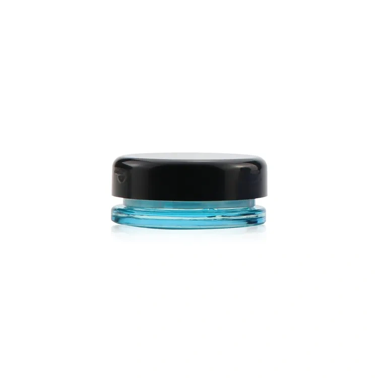 Premium 3ml 5ml 7ml 9ml transparent round child proof safe oil concentrates glass jars with child resistant cap