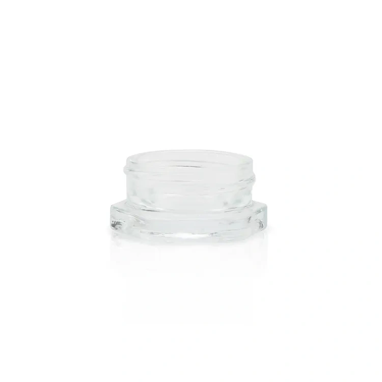 Custom Thick Bottom 3ml 5ml 7ml 9ml Glass Concentrate Jars Small Glass Container Wax Oil Glass Jar