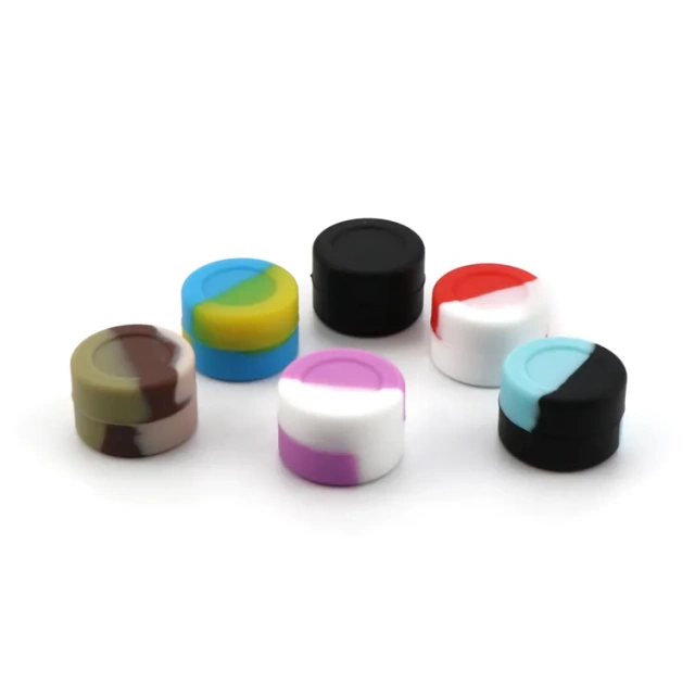 Non-stick child resistant silicone containers oil storage little jar child proof silicon container 3ml 5ml 7ml for concentrate