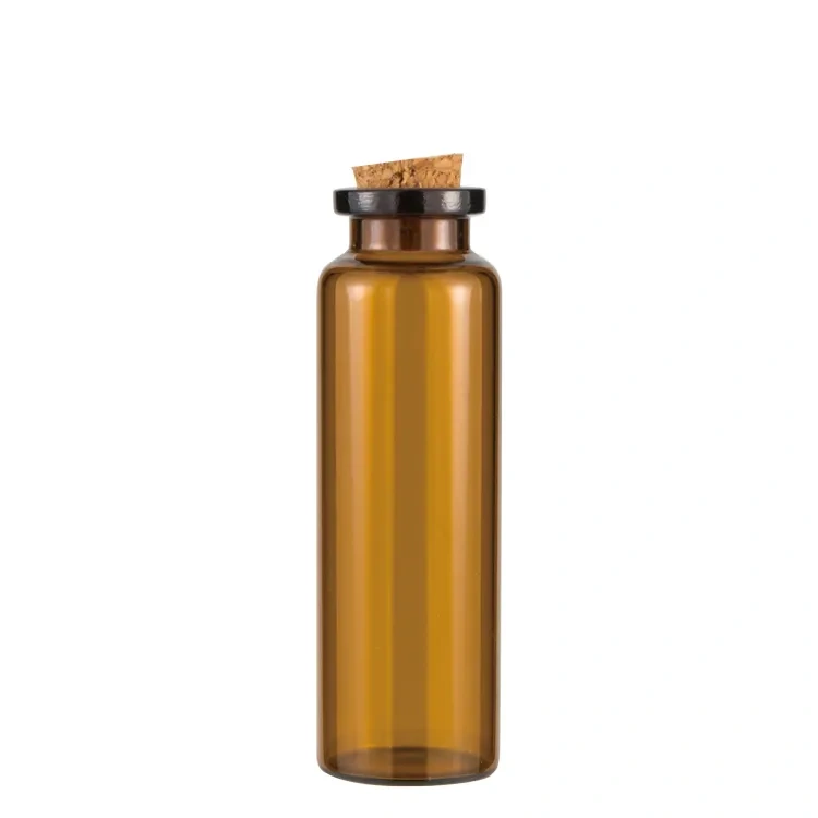 Wholesale medical glass test tube for dried herbs packaging tube labels with cork top