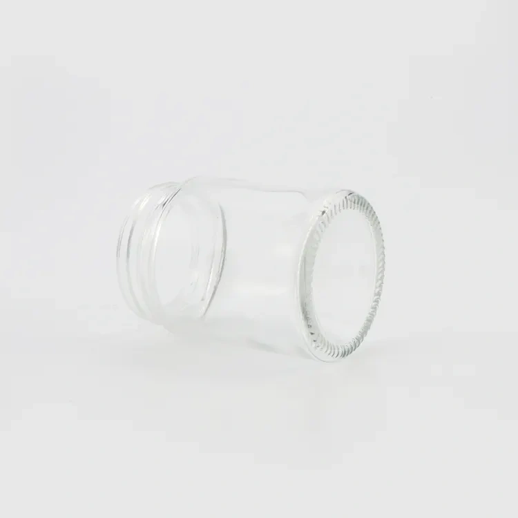 Custom empty candle jar glass with wood lid glass jars packaging child resistant glass jar
