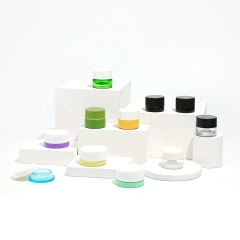 5ml 7ml Small Mini child resistant square triangle jar black jar cosmetic eye cream child proof concentrate container packaging