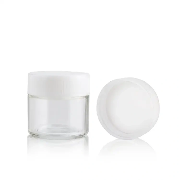 Custom child resistant jar clear lid glass jar candle jar with lid glass