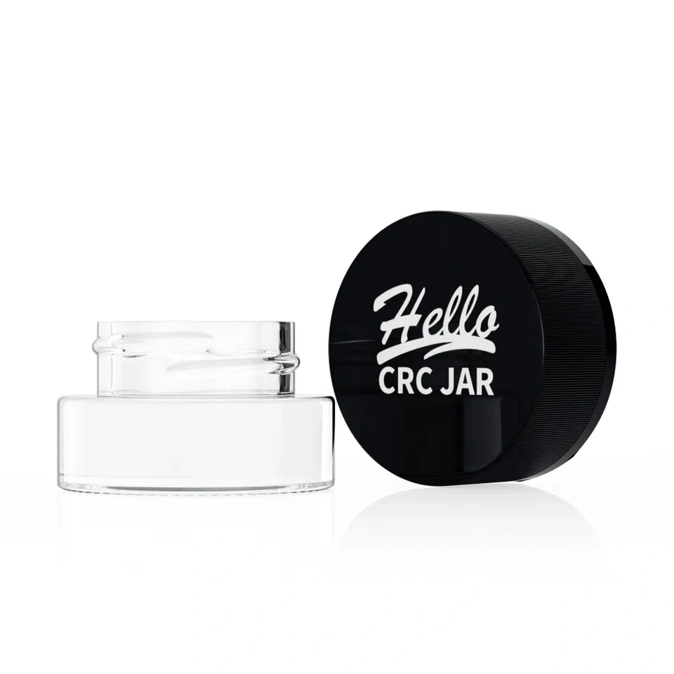 Wholesale High Quality 3ml 5ml 7ml 9ml Smell Proof Small Clear Child Resistant Concentrate Glass Jars With Screw Cap